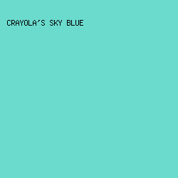 6bdbce - Crayola's Sky Blue color image preview