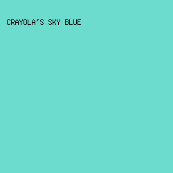 6bdcce - Crayola's Sky Blue color image preview