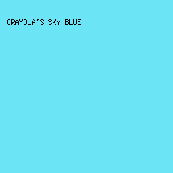 6be4f6 - Crayola's Sky Blue color image preview