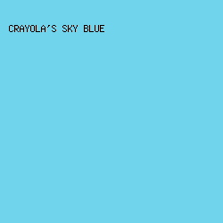 6fd4ec - Crayola's Sky Blue color image preview