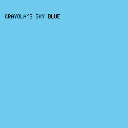 70CAEE - Crayola's Sky Blue color image preview