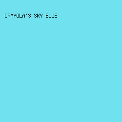 70E1EE - Crayola's Sky Blue color image preview