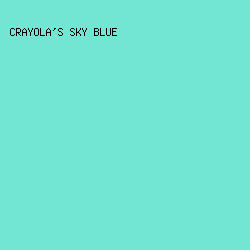 72E6D3 - Crayola's Sky Blue color image preview