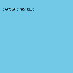 72c9e7 - Crayola's Sky Blue color image preview