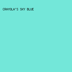73e7d9 - Crayola's Sky Blue color image preview