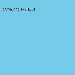 74CBE8 - Crayola's Sky Blue color image preview