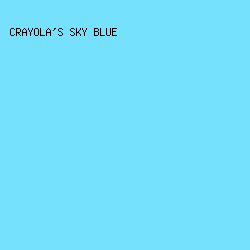 76E1FD - Crayola's Sky Blue color image preview