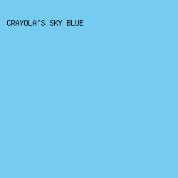 76cbf0 - Crayola's Sky Blue color image preview