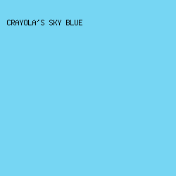 76d6f3 - Crayola's Sky Blue color image preview