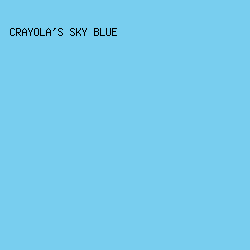 78CEEF - Crayola's Sky Blue color image preview