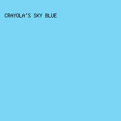 7ad6f4 - Crayola's Sky Blue color image preview