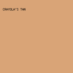 D9A477 - Crayola's Tan color image preview
