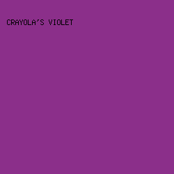 8B2F8A - Crayola's Violet color image preview