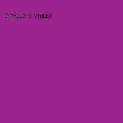 9A228F - Crayola's Violet color image preview