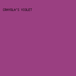 9A3F81 - Crayola's Violet color image preview