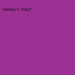 9B3192 - Crayola's Violet color image preview