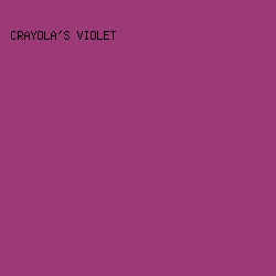 9C3A78 - Crayola's Violet color image preview