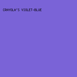 7A63D7 - Crayola's Violet-Blue color image preview