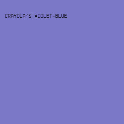 7B79C7 - Crayola's Violet-Blue color image preview