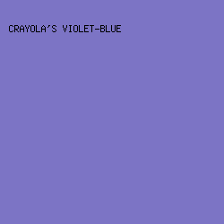 7C74C5 - Crayola's Violet-Blue color image preview