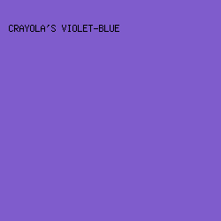 7F5CCC - Crayola's Violet-Blue color image preview