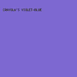 7d69cf - Crayola's Violet-Blue color image preview