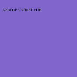 7e64cb - Crayola's Violet-Blue color image preview