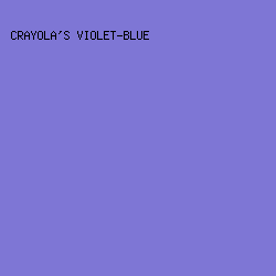 7e76d5 - Crayola's Violet-Blue color image preview
