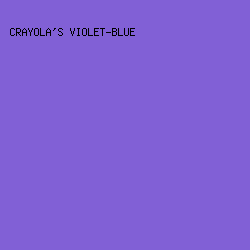 8160D6 - Crayola's Violet-Blue color image preview