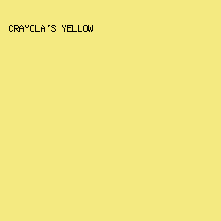 F4EA81 - Crayola's Yellow color image preview
