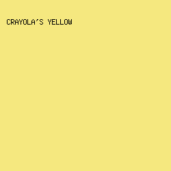 F5E87F - Crayola's Yellow color image preview