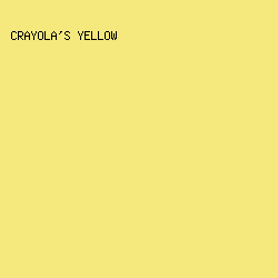 F5E97E - Crayola's Yellow color image preview