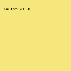 F6E77D - Crayola's Yellow color image preview