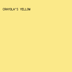 FBE989 - Crayola's Yellow color image preview