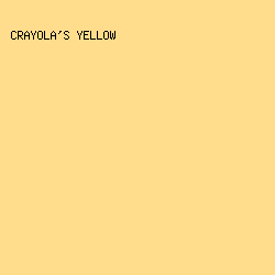 FFDD8C - Crayola's Yellow color image preview