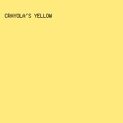 FFEA7E - Crayola's Yellow color image preview