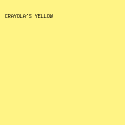 FFF485 - Crayola's Yellow color image preview