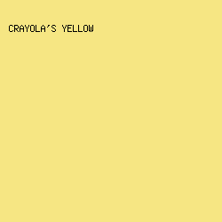 f6e683 - Crayola's Yellow color image preview