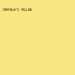 f8e680 - Crayola's Yellow color image preview