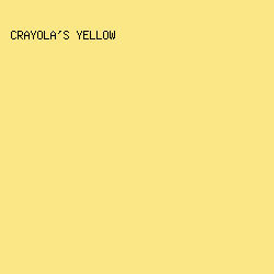 fce787 - Crayola's Yellow color image preview