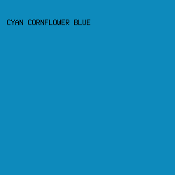 0D8ABC - Cyan Cornflower Blue color image preview