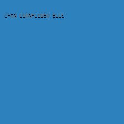 2D82BD - Cyan Cornflower Blue color image preview