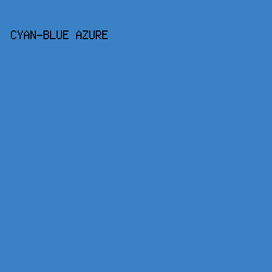 3A82C5 - Cyan-Blue Azure color image preview