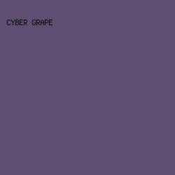 5F4E72 - Cyber Grape color image preview