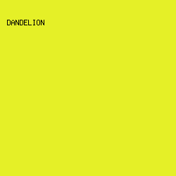 E5F027 - Dandelion color image preview