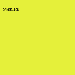 E5F03A - Dandelion color image preview