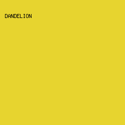 E7D42F - Dandelion color image preview
