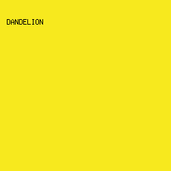 F7E91E - Dandelion color image preview