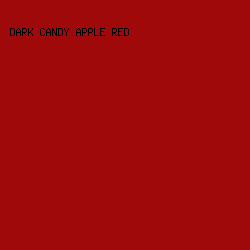 9F0909 - Dark Candy Apple Red color image preview