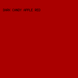 AA0000 - Dark Candy Apple Red color image preview